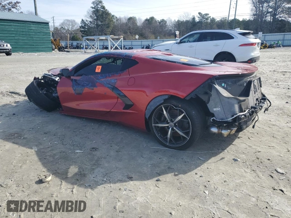 2022 Chevrolet Corvette 2LT with VIN 1G1YB2D46N5120927, listed as a Copart auction lot 88921645 with 0 mi miles and Salvage Title. Bid and sale history available at carsss.com. Image 2.