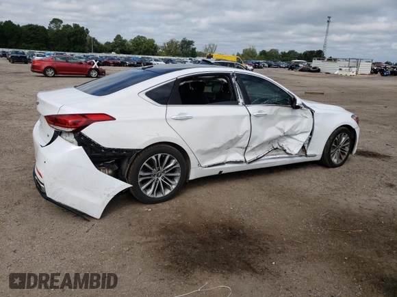 2017 Genesis G80 3.8L with VIN KMHGN4JEXHU176071, listed as a Copart auction lot 71457984 with 97,256 mi miles and Salvage Title. Bid and sale history available at carsss.com. Image 3.