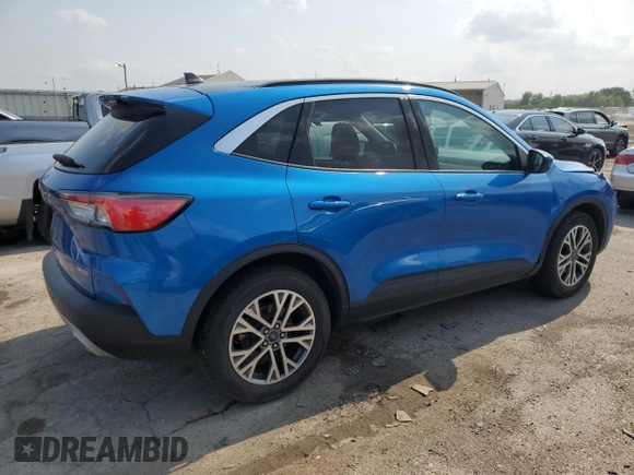 2021 Ford Escape SEL with VIN 1FMCU9H63MUA70536, listed as a Copart auction lot 59967975 with 79,389 mi miles and Salvage title. Bid and sale history available at DreamBid. Image 3.