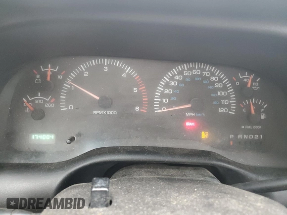 2000 Dodge 2500 with VIN 1B7KF23W7YJ120158, listed as a Copart auction lot 73400414 with 174,004 mi miles and Clean title. Bid and sale history available at DreamBid. Image 9.