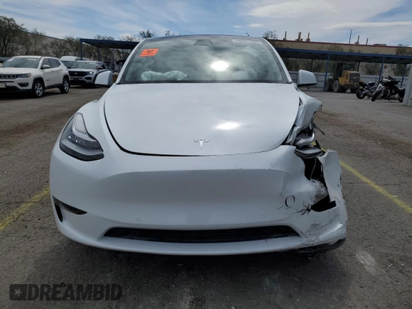 2021 Tesla Model Y Long Range with VIN 5YJYGDEE8MF271938, listed as a Copart auction lot 50961485 with 46,173 mi miles and Salvage Title. Bid and sale history available at DreamBid. Image 5.