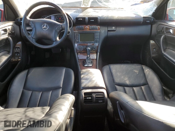 2007 Mercedes-Benz C with VIN WDBRF87H47F901393, listed as a Copart auction lot 43383025 with 128,583 mi miles and Salvage title. Bid and sale history available at DreamBid. Image 8.