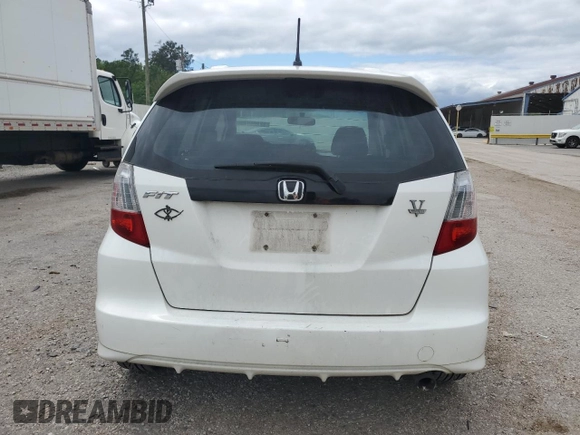 2010 Honda Fit Sport with VIN JHMGE8H44AS026305, listed as a Copart auction lot 52106015 with 0 mi miles and Salvage Title. Bid and sale history available at carsss.com. Image 6.