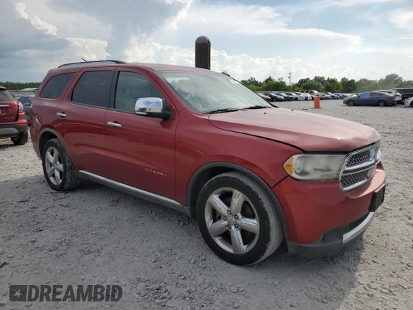 2011 Dodge Durango Citadel with VIN 1D4SD5GT5BC592817, listed as a Copart auction lot 55237575 with 179,845 mi miles and Clean title. Bid and sale history available at DreamBid. Image 4.