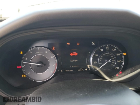 2021 Acura TLX Technology with VIN 19UUB5F49MA002169, listed as a Copart auction lot 57046525 with 60,256 mi miles and Salvage title. Bid and sale history available at DreamBid. Image 9.