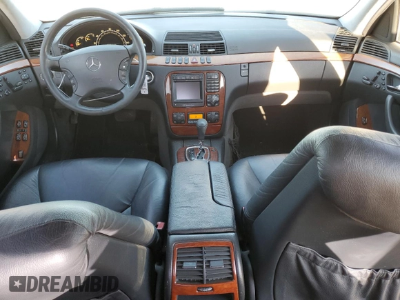 2001 Mercedes-Benz S-Class with VIN WDBNG70JX1A136245, listed as a Copart auction lot 81642244 with 158,417 mi miles and Salvage Title. Bid and sale history available at carsss.com. Image 8.