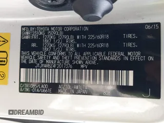 2015 Lexus NX 200t with VIN JTJYARBZ4F2017376, listed as a IAAI auction lot 41058612 with 55,471 mi miles. Bid and sale history available at carsss.com. Image 9.