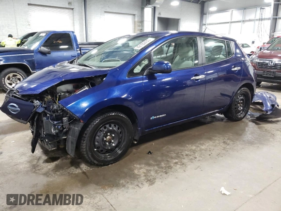 2016 Nissan LEAF S with VIN 1N4BZ0CP5GC308626, listed as a Copart auction lot 42102433 with 65,657 mi miles. Bid and sale history available at carsss.com. Image 1.