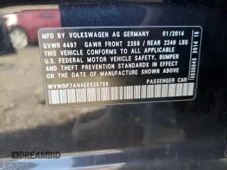 2014 Volkswagen CC Sport with VIN WVWBP7AN4EE525788, listed as a Copart auction lot 46842605 with 152,845 mi miles and Clean Title. Bid and sale history available at carsss.com. Image 12.
