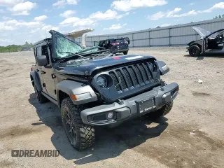 2022 Jeep Wrangler Unlimited Sport S with VIN 1C4HJXDG6NW141367, listed as a Copart auction lot 61546295 with Not provided miles and Salvage title. Bid and sale history available at DreamBid. Image 14.
