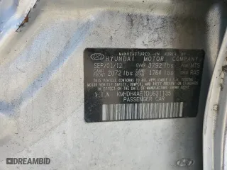 2013 Hyundai Elantra Limited with VIN KMHDH4AE1DU631135, listed as a Copart auction lot 50702655 with 307,563 mi miles and Salvage Title. Bid and sale history available at carsss.com. Image 12.