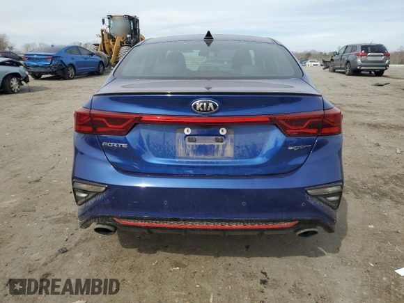 2021 Kia Forte GT with VIN 3KPF44AC0ME288758, listed as a Copart auction lot 49684655 with 77,742 mi miles and Salvage Title. Bid and sale history available at carsss.com. Image 6.