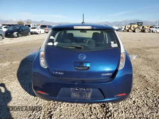 2016 Nissan LEAF S with VIN 1N4AZ0CP4GC302411, listed as a Copart auction lot 74170123 with 58,035 mi miles. Bid and sale history available at carsss.com. Image 6.