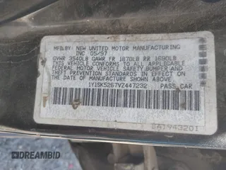 1997 Geo Prizm LSi z VIN 1Y1SK5267VZ447232, wystawiony jako IAAI lot #42289597 z przebiegiem 100 974 mil mil oraz . Historia ofert i sprzedaży dostępna na DreamBid. Obrazek 9.