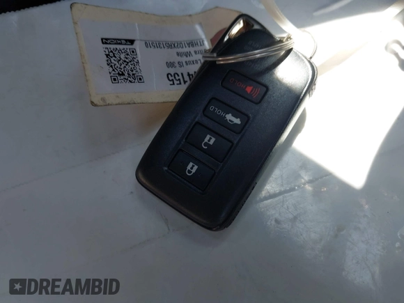2024 Lexus IS 300 with VIN JTHBA1D2XR5131510, listed as a IAAI auction lot 42607201 with 10,580 mi miles and . Bid and sale history available at DreamBid. Image 11.