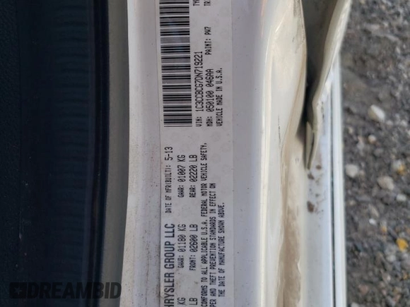 2013 Chrysler 200 Limited with VIN 1C3CCBCG7DN719221, listed as a Copart auction lot 48366425 with 186,274 mi miles and Salvage Title. Bid and sale history available at carsss.com. Image 13.