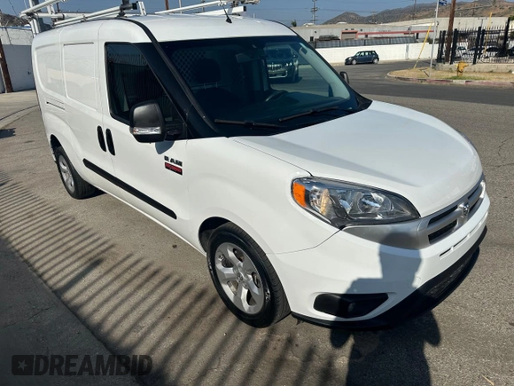 2022 Ram ProMaster City Cargo Tradesman with VIN ZFBHRFAB8N6W22817, listed as a Copart auction lot 66117855 with 34,878 mi miles and Salvage title. Bid and sale history available at DreamBid. Image 1.
