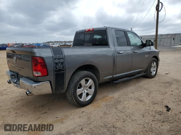 2010 Dodge 1500 SLT with VIN 1D7RB1GT4AS162734, listed as a Copart auction lot 47858455 with 131,217 mi miles and Salvage Title. Bid and sale history available at carsss.com. Image 3.