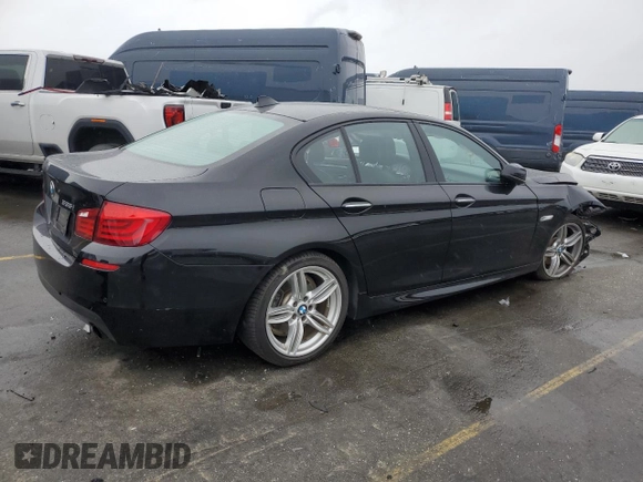 2013 BMW 5 Series 535i with VIN WBAFR7C50DC826588, listed as a Copart auction lot 43291135 with 108,163 mi miles and Salvage Title. Bid and sale history available at DreamBid. Image 3.