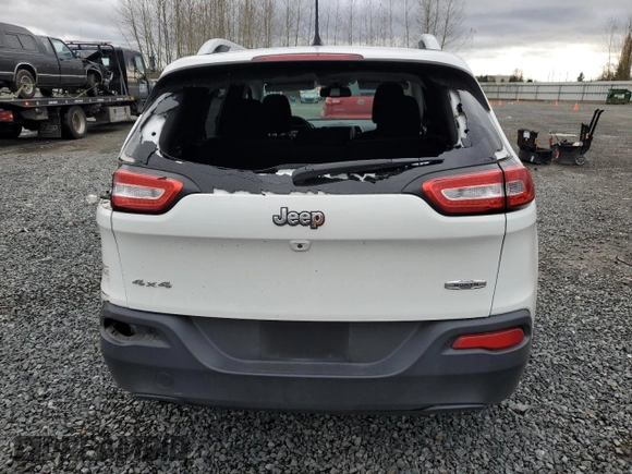 2015 Jeep Cherokee North with VIN 1C4PJMCB2FW594225, listed as a Copart auction lot 80424404 with 126,879 mi miles and Salvage Title. Bid and sale history available at carsss.com. Image 6.