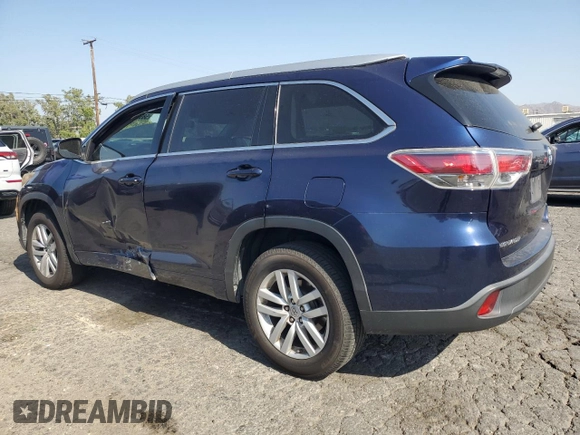 2015 Toyota Highlander LE z VIN 5TDZARFH1FS015053, wystawiony jako Copart lot #58525915 z przebiegiem 182 304 mil mil oraz Szkoda całkowita • Salvage title. Historia ofert i sprzedaży dostępna na DreamBid. Obrazek 2.