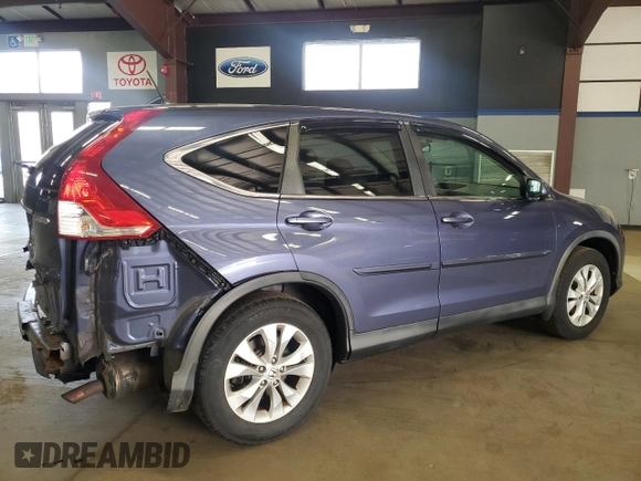 2013 Honda CR-V EX with VIN 2HKRM4H56DH623683, listed as a Copart auction lot 51220865 with 169,354 mi miles and Salvage Title. Bid and sale history available at carsss.com. Image 3.