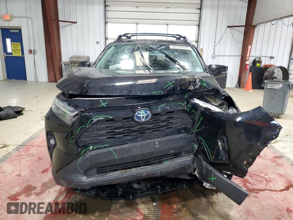 2023 Toyota RAV4 Hybrid XLE with VIN 2T3UWRFV6PW173891, listed as a Copart auction lot 86754714 with 37,120 mi miles and Salvage Title. Bid and sale history available at carsss.com. Image 5.