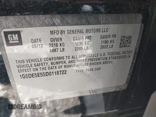 2013 Cadillac CTS Luxury with VIN 1G6DE5E55D0118722, listed as a IAAI auction lot 42448616 with 131,906 mi miles and . Bid and sale history available at DreamBid. Image 9.