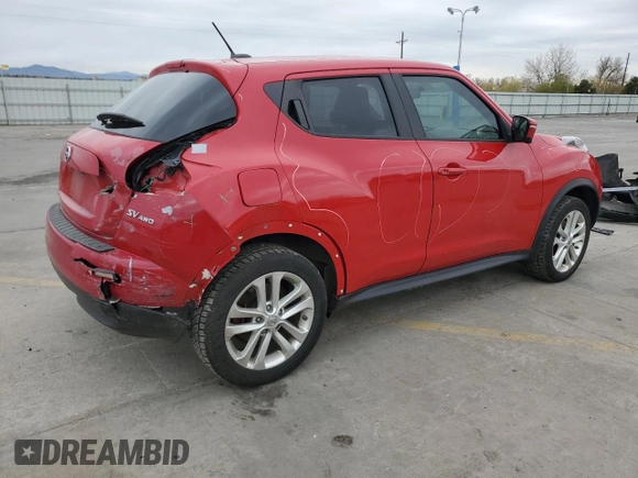 2015 Nissan Juke S with VIN JN8AF5MV0FT551711, listed as a Copart auction lot 51844825 with 57,459 mi miles and Salvage Title. Bid and sale history available at carsss.com. Image 3.