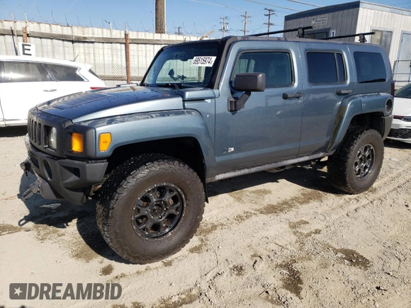 2007 Hummer H3 SUV with VIN 5GTDN13E378129872, listed as a Copart auction lot 69515974 with 166,803 mi miles and Salvage Title. Bid and sale history available at carsss.com. Image 1.
