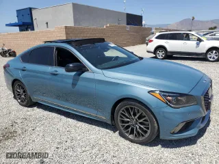 2018 Genesis G80 3.3T Sport with VIN KMHGN4JB8JU226624, listed as a Copart auction lot 66974224 with 67,392 mi miles and Salvage Title. Bid and sale history available at carsss.com. Image 4.