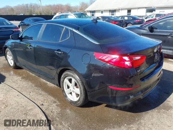 2014 Kia Optima LX with VIN 5XXGM4A71EG270298, listed as a IAAI auction lot 41839869 with 126,209 mi miles. Bid and sale history available at carsss.com. Image 3.