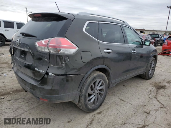 2016 Nissan Rogue SL with VIN 5N1AT2MV9GC742768, listed as a Copart auction lot 48130555 with 53,733 mi miles and Salvage Title. Bid and sale history available at DreamBid. Image 3.