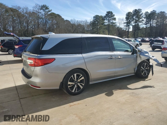 2020 Honda Odyssey Elite with VIN 5FNRL6H99LB007331, listed as a Copart auction lot 88478265 with 53,040 mi miles and Salvage Title. Bid and sale history available at DreamBid. Image 3.
