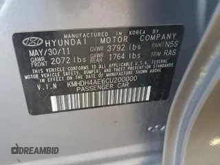 2012 Hyundai Elantra Limited z VIN KMHDH4AE6CU200000, wystawiony jako Copart lot #54315775 z przebiegiem 23 709 mil mil oraz Szkoda całkowita • Salvage title. Historia ofert i sprzedaży dostępna na DreamBid. Obrazek 13.