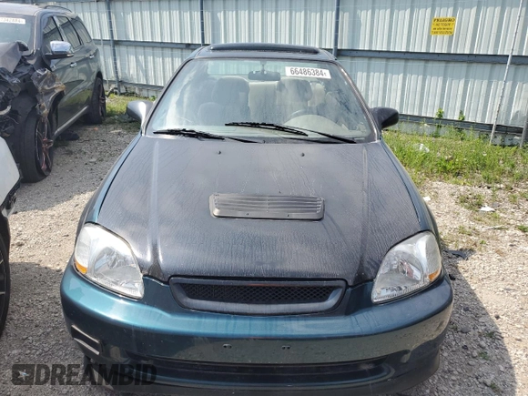 1998 Honda Civic EX with VIN 2HGEJ8549WH614855, listed as a Copart auction lot 66486384 with 100,465 mi miles and Salvage Title. Bid and sale history available at carsss.com. Image 5.