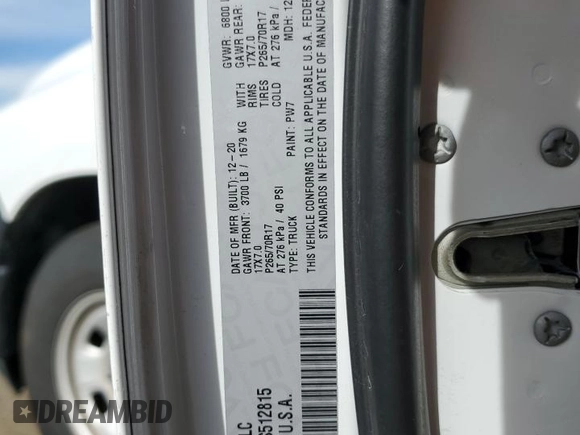 2021 Ram 1500 Tradesman z VIN 1C6RR6FG9MS512815, wystawiony jako Copart lot #47781765 z przebiegiem 157 121 mil mil oraz Czysty tytuł • Clean title. Historia ofert i sprzedaży dostępna na DreamBid. Obrazek 12.