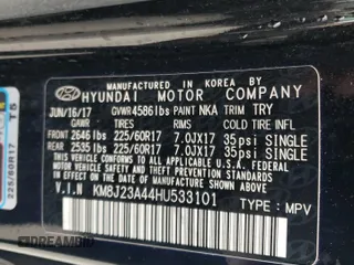 2017 Hyundai Tucson SE with VIN KM8J23A44HU533101, listed as a Copart auction lot 49263365 with 66,101 mi miles and Salvage Title. Bid and sale history available at DreamBid. Image 14.