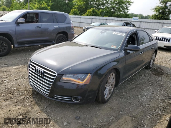 2014 Audi A8 3.0L TDI with VIN WAURMAFD8EN000797, listed as a Copart auction lot 61024275 with 188,223 mi miles and Clean title. Bid and sale history available at DreamBid. Image 1.