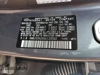 2016 Hyundai Tucson Eco with VIN KM8J33A26GU128562, listed as a Copart auction lot 80258784 with 55,929 mi miles and Salvage Title. Bid and sale history available at carsss.com. Image 15.