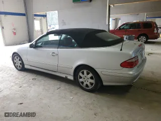 2002 Mercedes-Benz CLK-Class with VIN WDBLK65G92T114739, listed as a Copart auction lot 46654895 with 91,209 mi miles and Salvage Title. Bid and sale history available at carsss.com. Image 2.