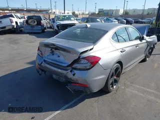 2021 Genesis G70 3.3T with VIN KMTG34LE2MU075898, listed as a IAAI auction lot 41375438 with 41,429 mi miles and . Bid and sale history available at DreamBid. Image 4.