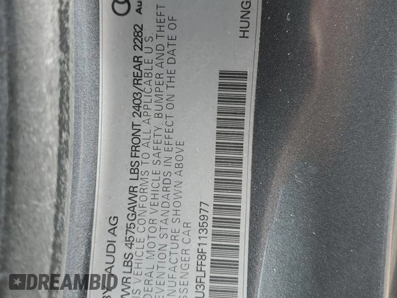 2015 Audi A3 Premium Plus z VIN WAU3FLFF8F1135977, wystawiony jako Copart lot #82599554 z przebiegiem 74 641 mil mil oraz Szkoda całkowita • Salvage title. Historia ofert i sprzedaży dostępna na DreamBid. Obrazek 12.