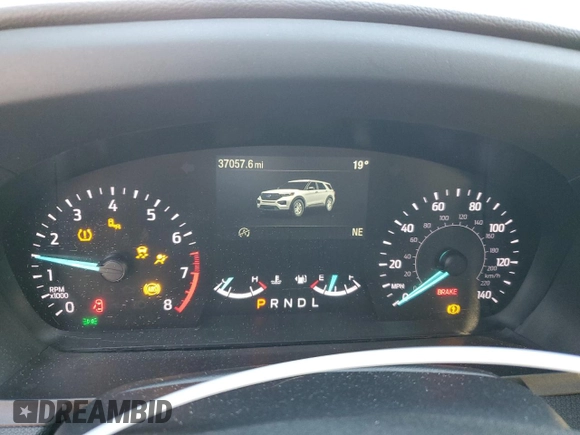 2021 Ford Explorer with VIN 1FMSK8BH0MGA57828, listed as a Copart auction lot 87733745 with 37,057 mi miles and Salvage Title. Bid and sale history available at carsss.com. Image 9.