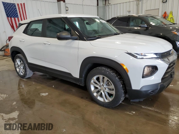 2021 Chevrolet TrailBlazer LS with VIN KL79MMS25MB154275, listed as a Copart auction lot 54921474 with 21,767 mi miles and Salvage Title. Bid and sale history available at DreamBid. Image 4.