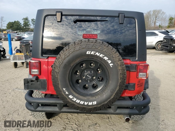 2014 Jeep Wrangler Unlimited Sport with VIN 1C4HJWDG6EL280653, listed as a Copart auction lot 48851205 with 125,211 mi miles and Salvage Title. Bid and sale history available at DreamBid. Image 6.