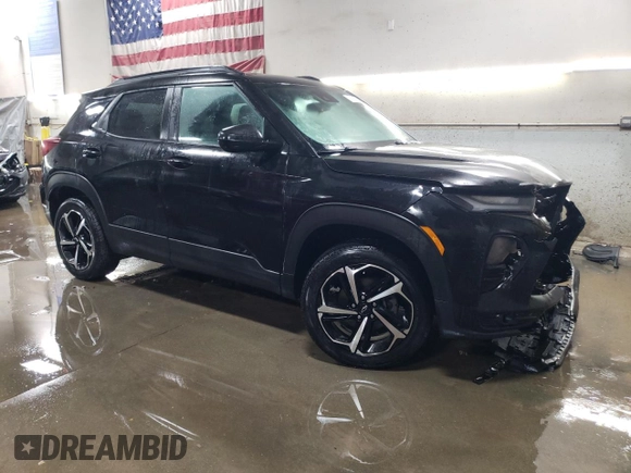 2022 Chevrolet TrailBlazer RS with VIN KL79MUSL9NB016829, listed as a Copart auction lot 88575735 with 36,932 mi miles and Salvage Title. Bid and sale history available at DreamBid. Image 4.