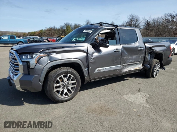 2022 Toyota Tundra 1794 Edition with VIN 5TFMA5DBXNX051060, listed as a Copart auction lot 50663135 with 27,635 mi miles and Salvage title. Bid and sale history available at DreamBid. Image 1.
