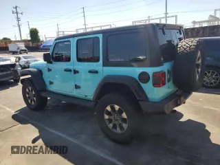 2020 Jeep Wrangler Unlimited Sahara with VIN 1C4HJXENXLW278631, listed as a Copart auction lot 52433445 with 76,715 mi miles and Salvage Title. Bid and sale history available at carsss.com. Image 2.