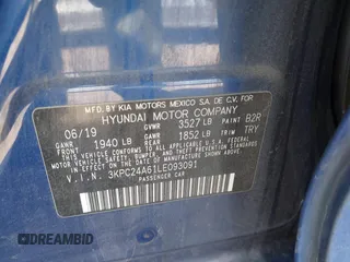 2020 Hyundai Accent SE z VIN 3KPC24A61LE093091, wystawiony jako IAAI lot #42060411 z przebiegiem 113 337 mil mil oraz . Historia ofert i sprzedaży dostępna na DreamBid. Obrazek 9.